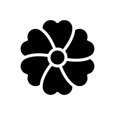 Çiçek vektörü düz simgesi