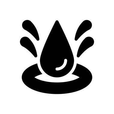 yağmur vektörü simgesi düz simgesi