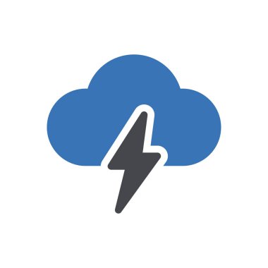 fırtına vektörü renk simgesi