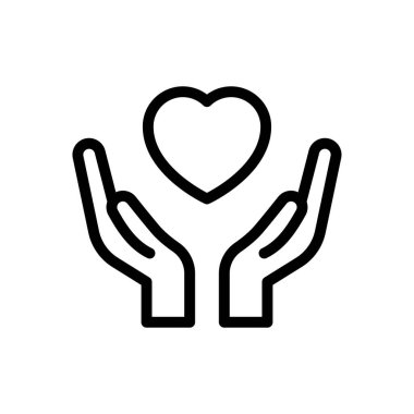 sevgi vektörü ince çizgi simgesi