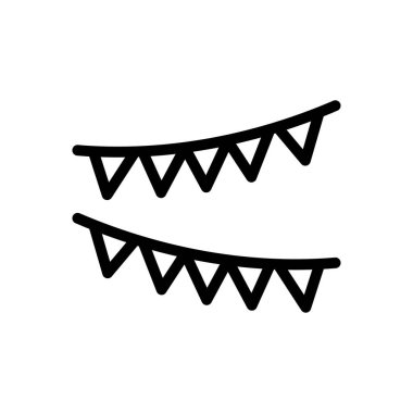 parti vektörü ince çizgi simgesi