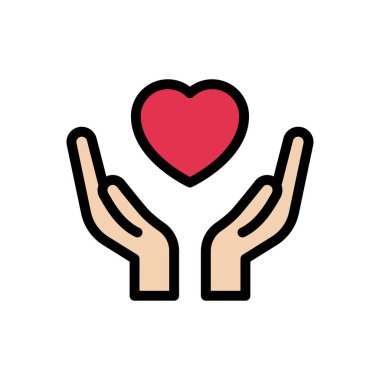 aşk vektörü renk çizgisi simgesi