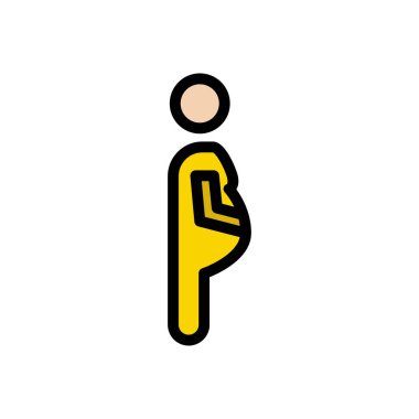 kadın vektör renk çizgisi simgesi