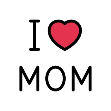 MOM vektör renk çizgisi simgesi