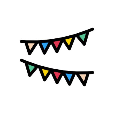 parti vektör renk çizgisi simgesi