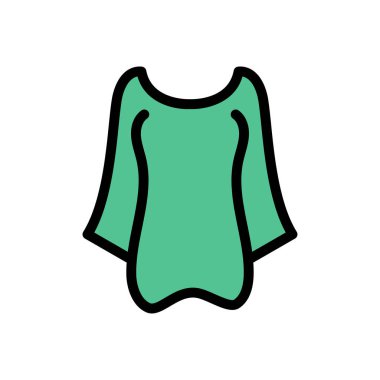 Kumaş vektör renk çizgisi simgesi