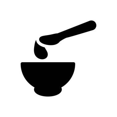 kaşık vektör düz simgesi