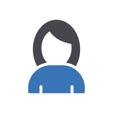 kadın vektör renk simgesi