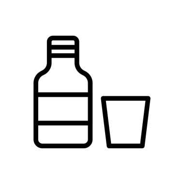 şişe vektör ince çizgi simgesi