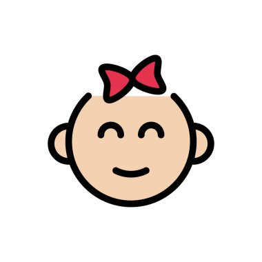 bebek vektör renk çizgisi simgesi