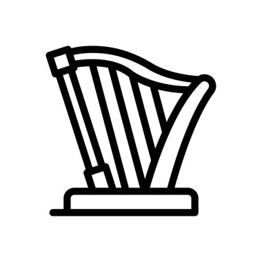 müzik vektörü ince çizgi simgesi