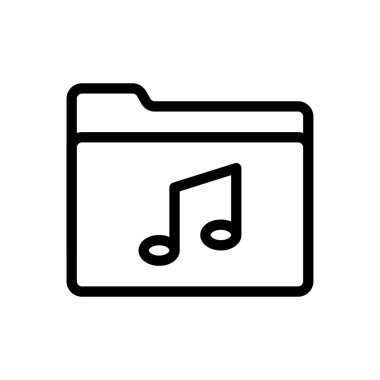 müzik vektörü ince çizgi simgesi