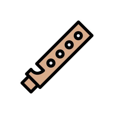 müzik vektörü renk çizgisi simgesi