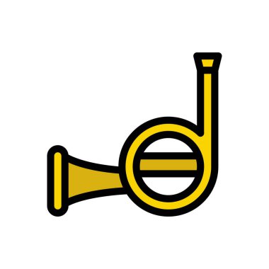 trompet vektör renk çizgisi simgesi