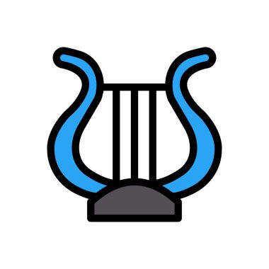 müzikal vektör renk çizgisi simgesi