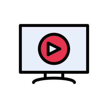 LCD vektör renk çizgisi simgesi