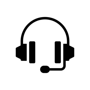 ses vektörü glyph düz simgesi