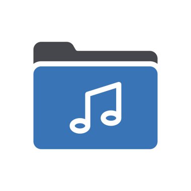 müzik vektörü renk simgesi