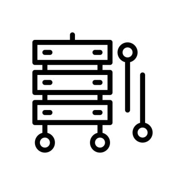 müzik vektörü ince çizgi simgesi