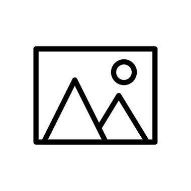 fotoğraf vektörü ince çizgi simgesi