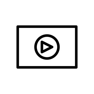 film vektörü ince çizgi simgesi