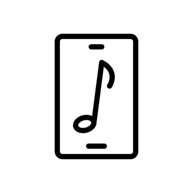 müzik vektörü ince çizgi simgesi