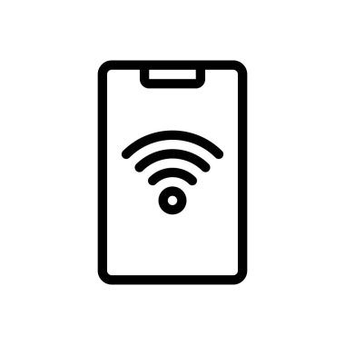 mobil vektör ince çizgi simgesi