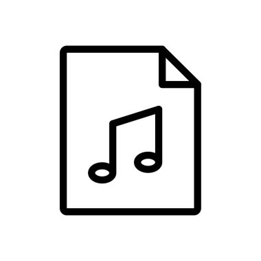 müzik vektörü ince çizgi simgesi