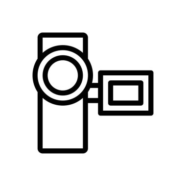 film vektörü ince çizgi simgesi