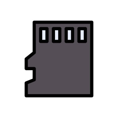 kart vektör renk çizgisi simgesi