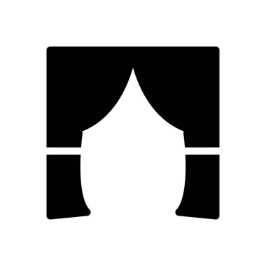 perde vektör simgesi düz simgesi