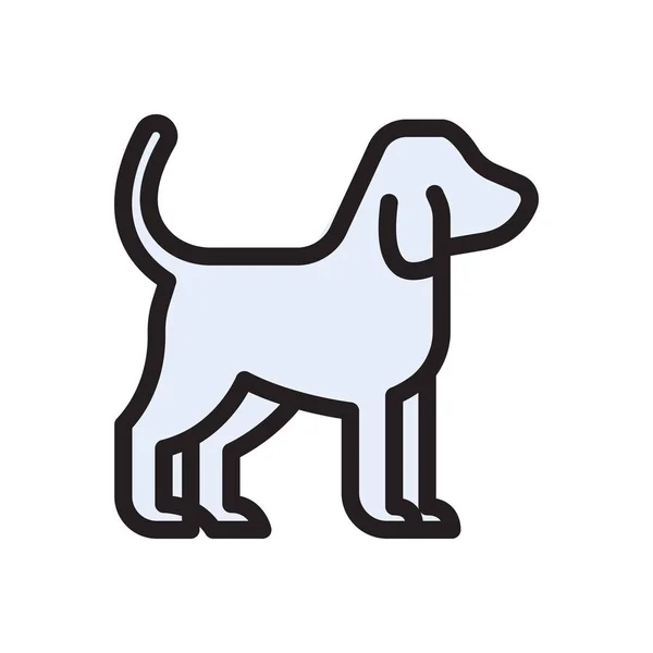 Mascota Vector Línea Color Icono — Vector de stock