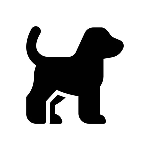 Mascota Vector Glifo Icono Plano — Vector de stock