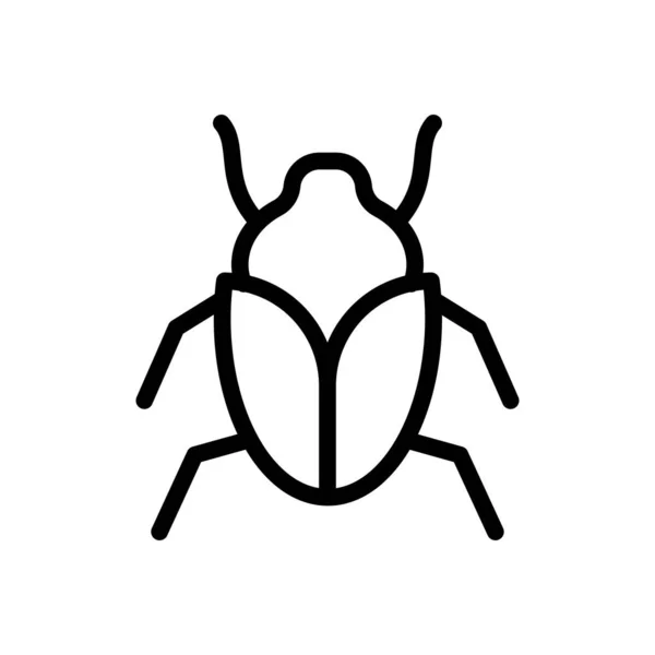 Icona Della Linea Sottile Del Vettore Bug — Vettoriale Stock