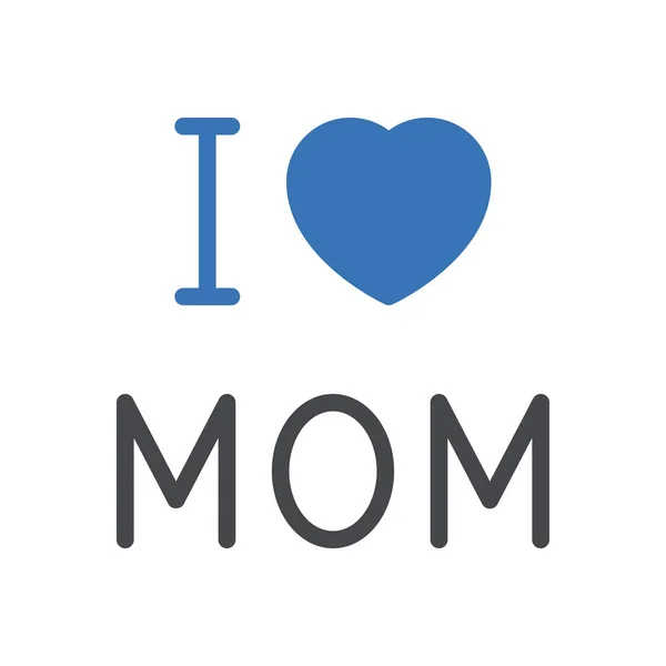 Mom Vector Glyph Color Icon — Stock Vector