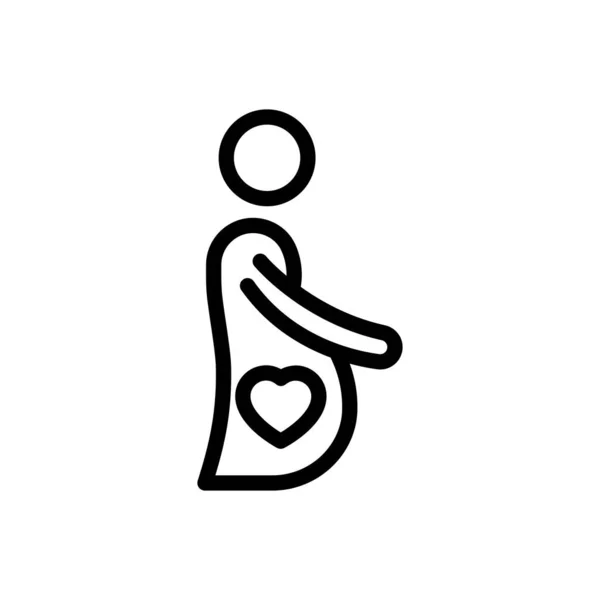 Vrouwelijke Vector Dunne Lijn Pictogram — Stockvector