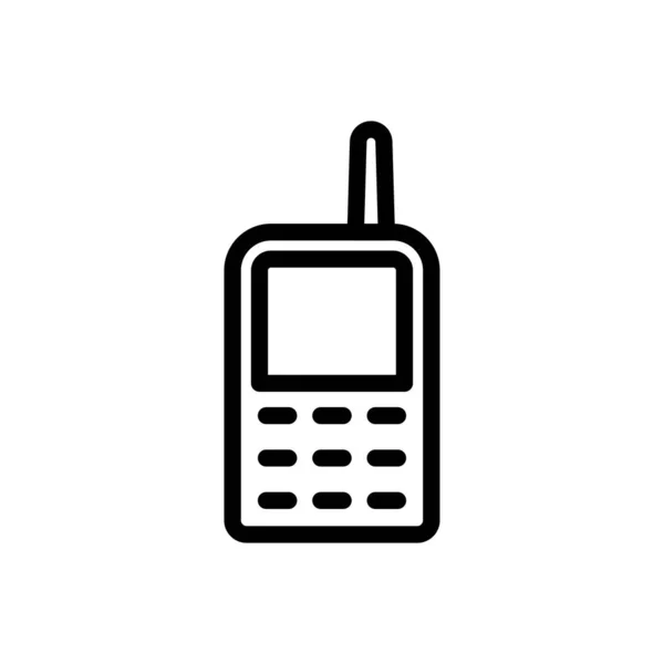 Telefoon Vector Dunne Lijn Pictogram — Stockvector