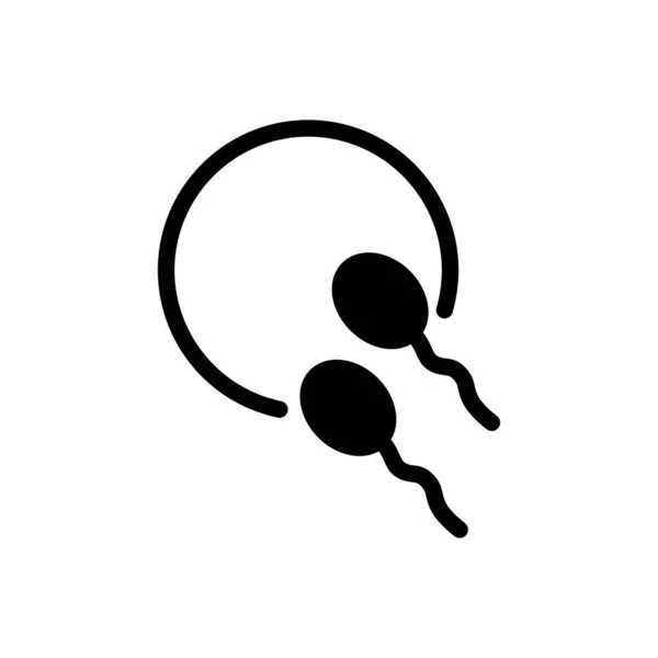 Schwangerschaftsvektorglyphe Flaches Symbol — Stockvektor