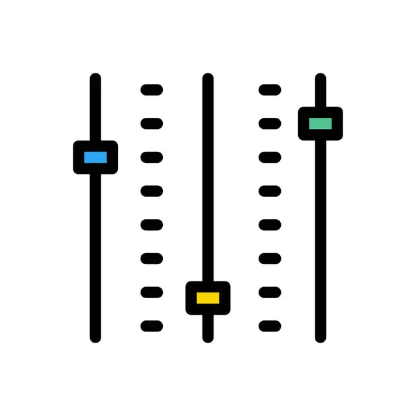 Regulacja Wektor Kolor Linii Ikona — Wektor stockowy