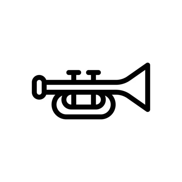 Muzikale Vector Dunne Lijn Pictogram — Stockvector