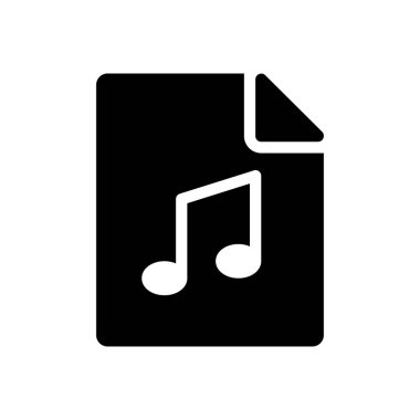 müzik vektörü düz simge