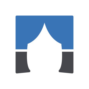 perde vektör renk simgesi