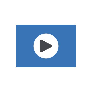 film vektörü renk simgesi