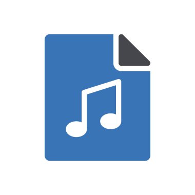 müzik vektörü renk simgesi