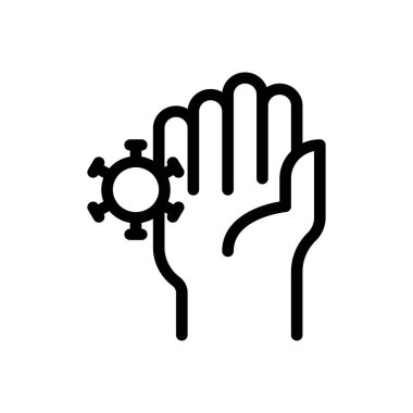 mikroplar vektör ince çizgi simgesi