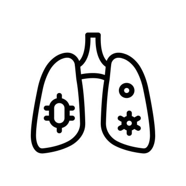 enfeksiyon vektörü ince çizgi simgesi