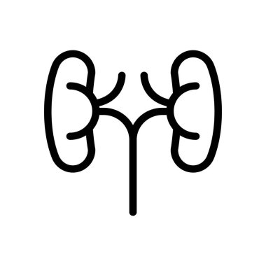 organ vektörü ince çizgi simgesi