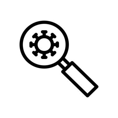 bakteri vektörü ince çizgi simgesi