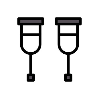 tıbbi vektör renk çizgisi simgesi