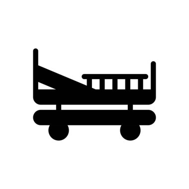 yatak vektörü kabartması düz simge